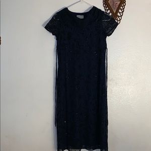 Little Girl Dark Blue Dress
